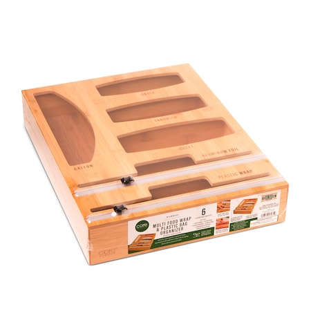 Core Bamboo Bamboo Foil and Multi Plastic Bag Organizer - 2 Slot 51735